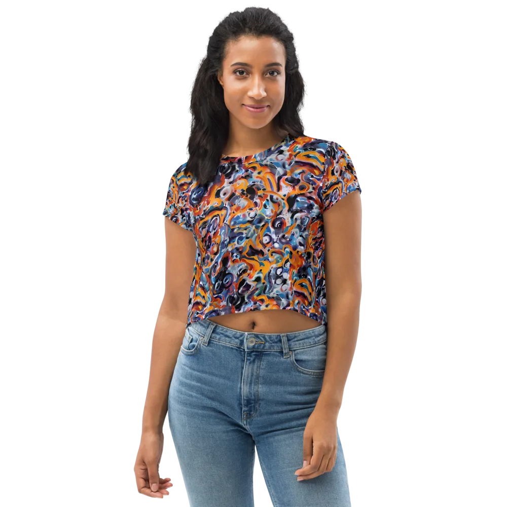 Molten Arcade on Crop Tee — Front