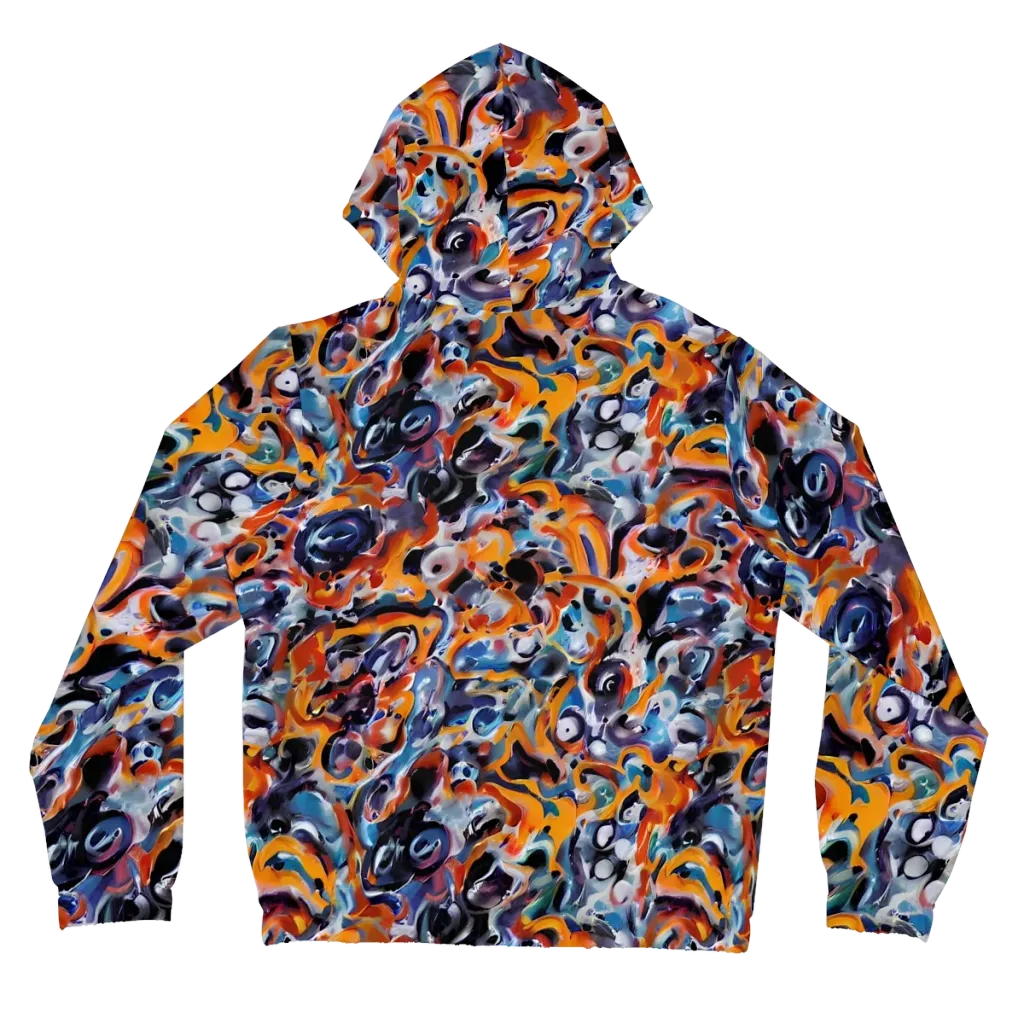 Molten Arcade on Women's Full-Zip Hoodie — Back