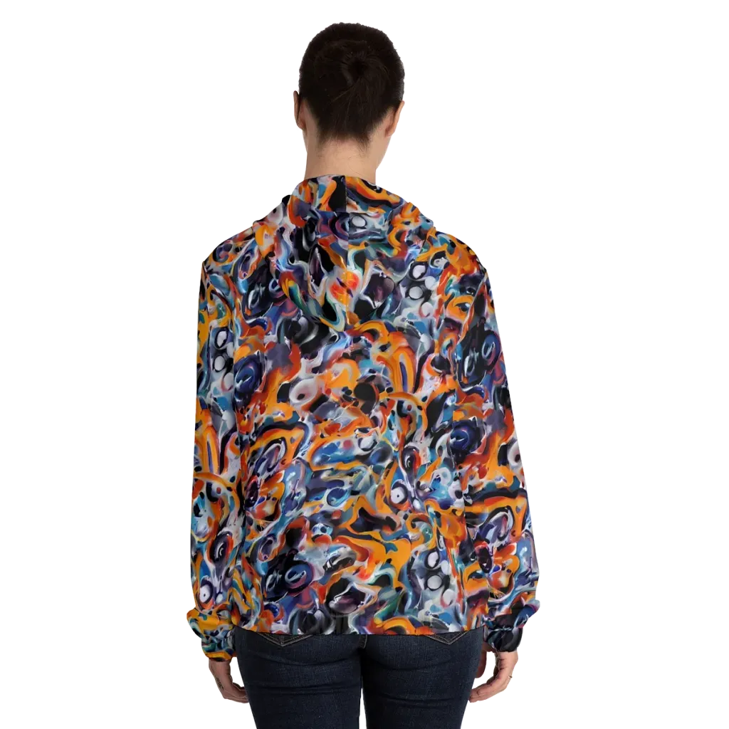 Molten Arcade on Women's Full-Zip Hoodie — Back On Person