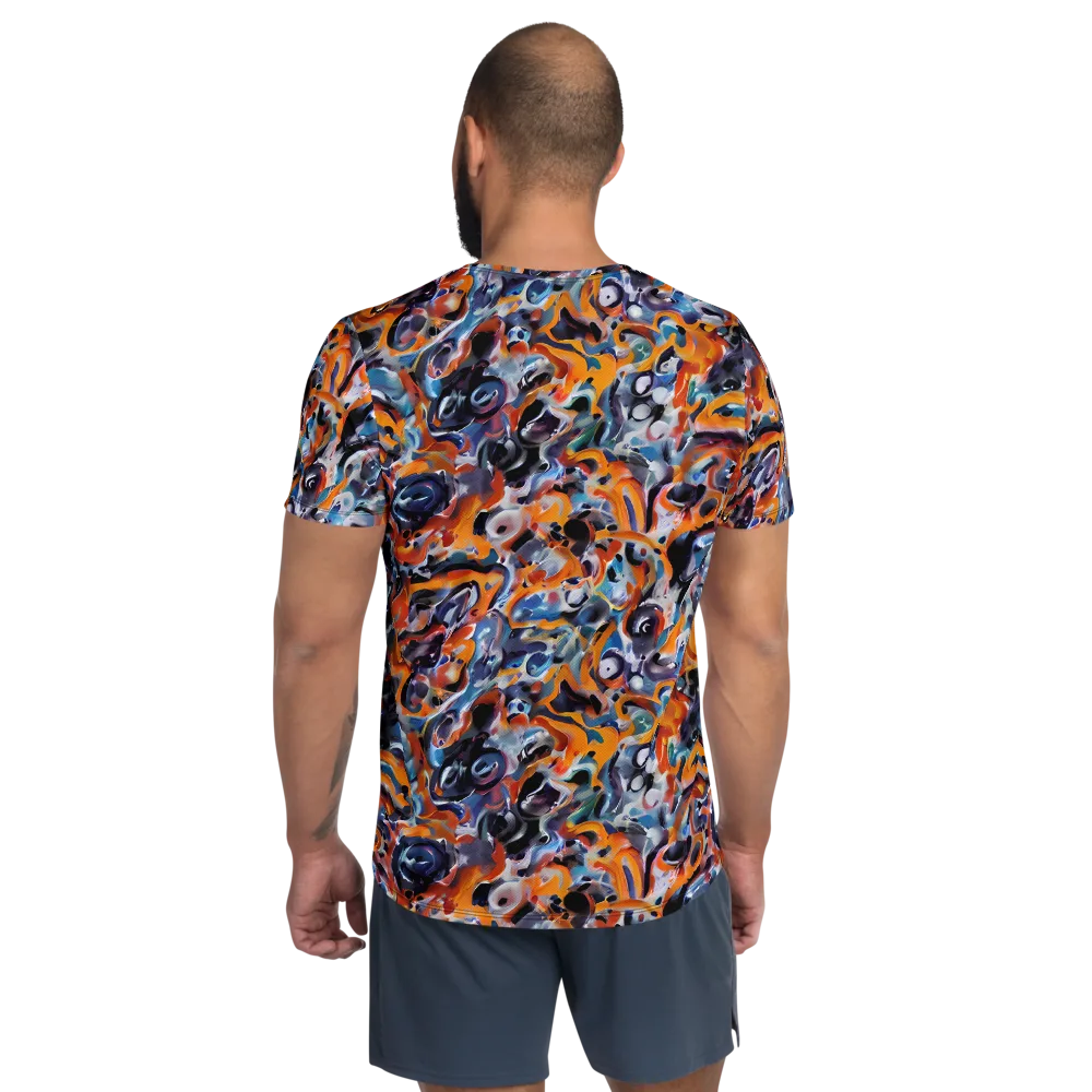 Molten Arcade on Men's Athletic T-Shirt — Back