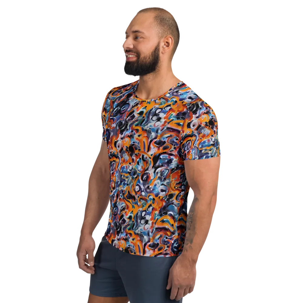 Molten Arcade on Men's Athletic T-Shirt — Left