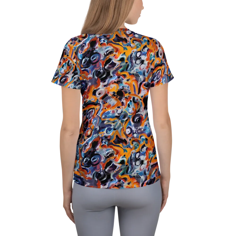 Molten Arcade on Women's Athletic T-Shirt — Back