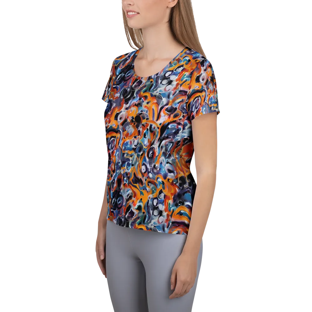 Molten Arcade on Women's Athletic T-Shirt — Left