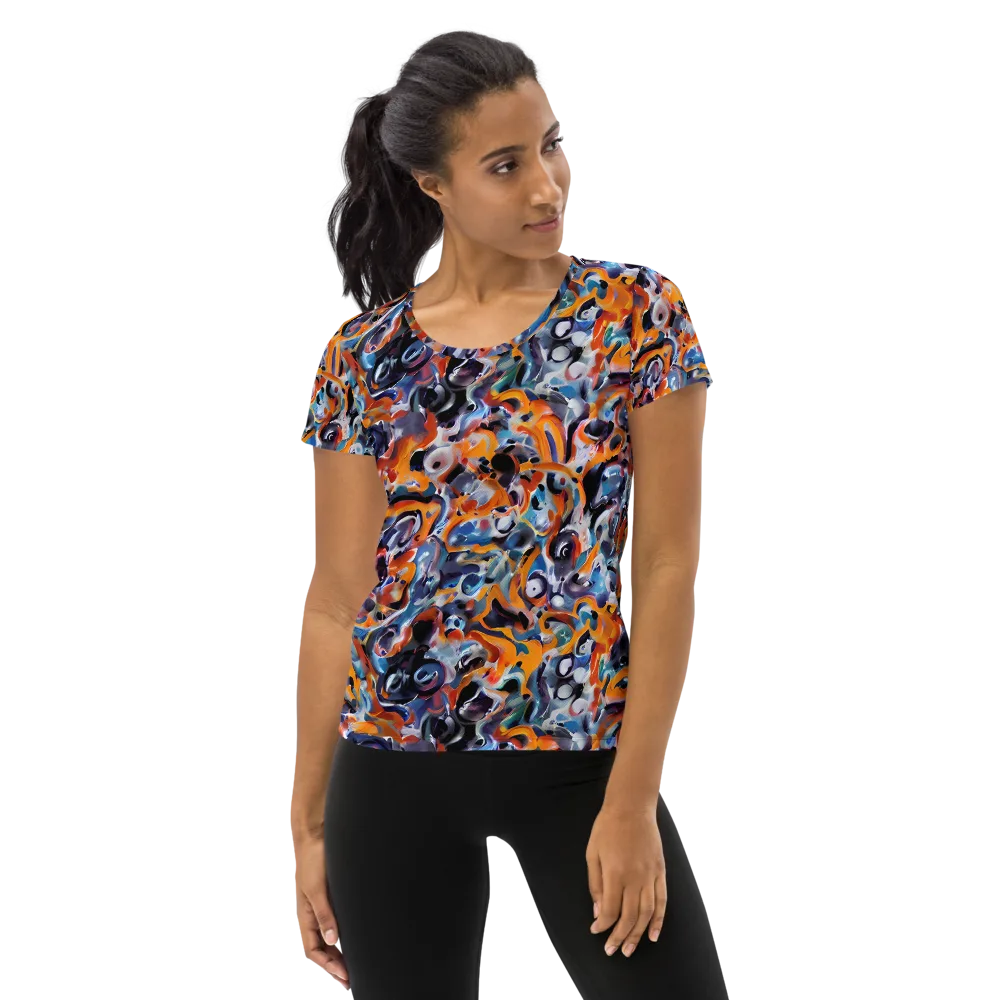 Molten Arcade on Women's Athletic T-Shirt — Front