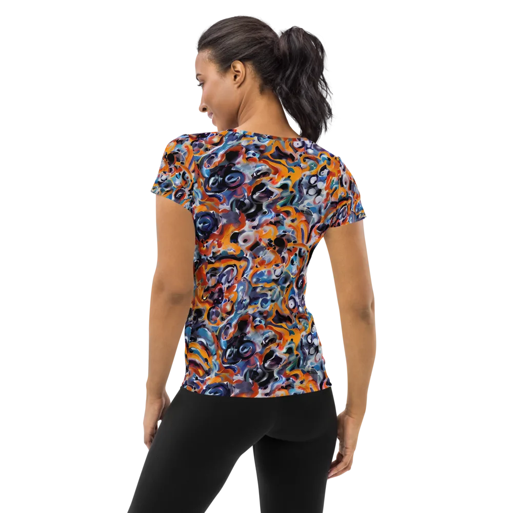 Molten Arcade on Women's Athletic T-Shirt — Back