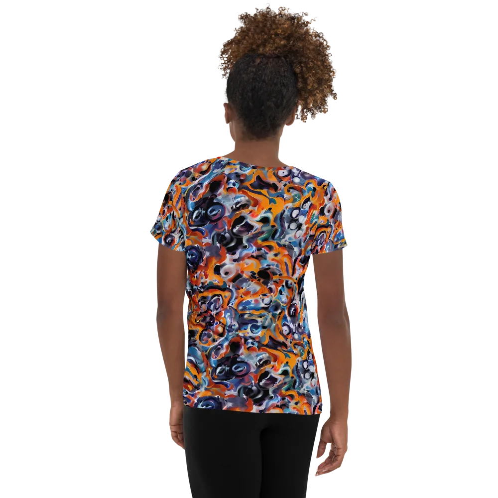 Molten Arcade on Women's Athletic T-Shirt — Back