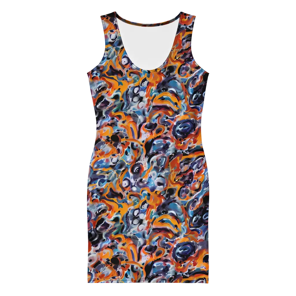 Molten Arcade on Bodycon Dress — Front