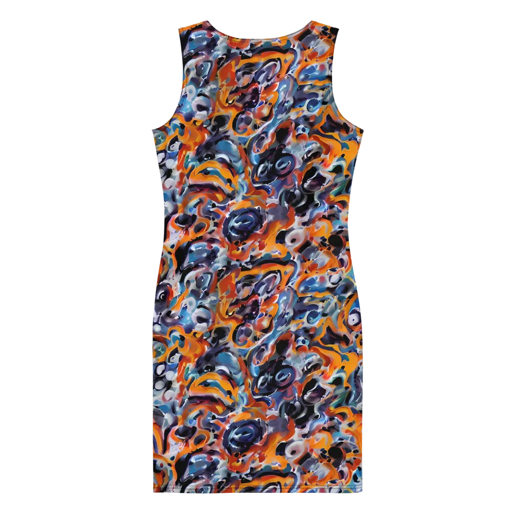 Molten Arcade on Bodycon Dress — Back
