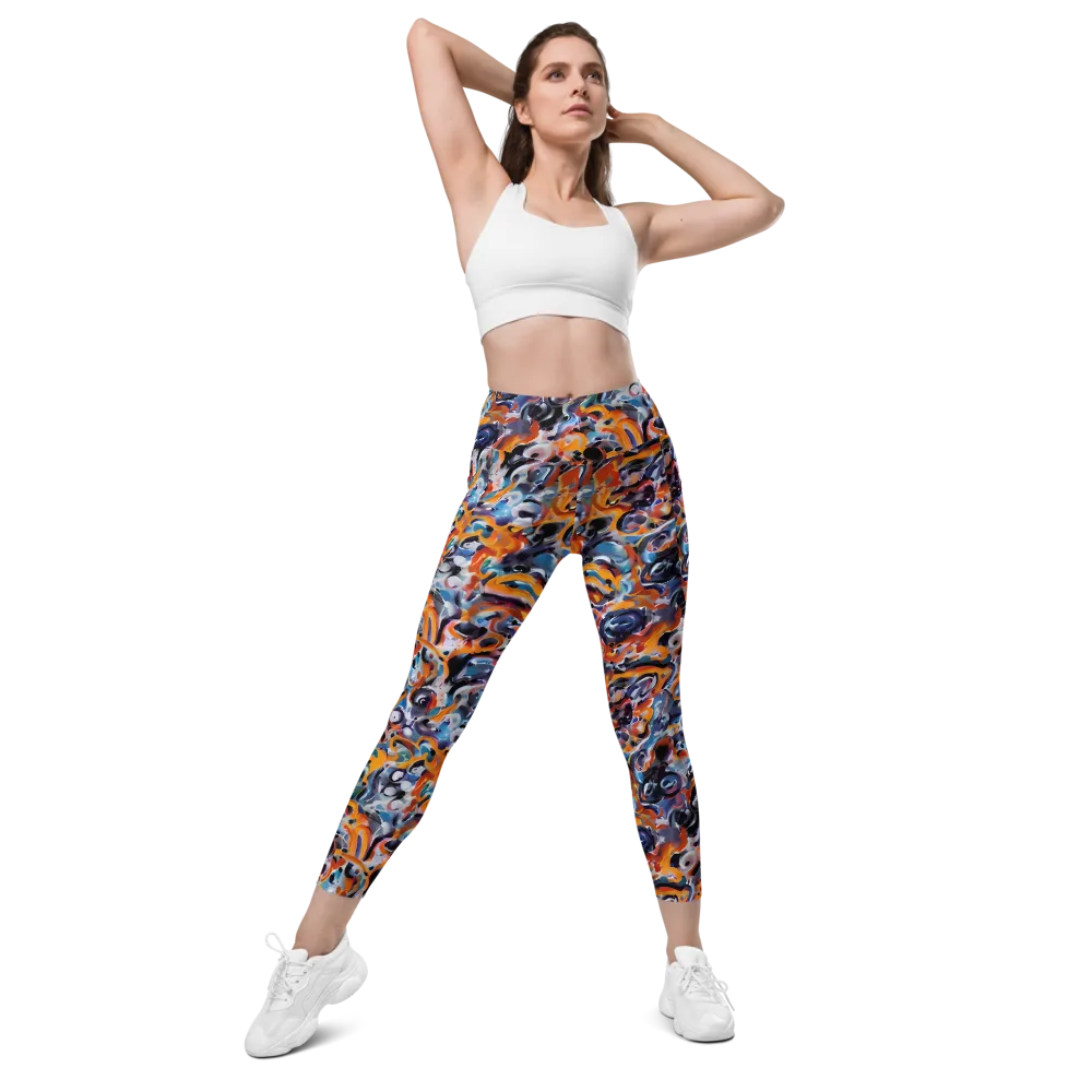 Molten Arcade on Leggings with Pockets — Front