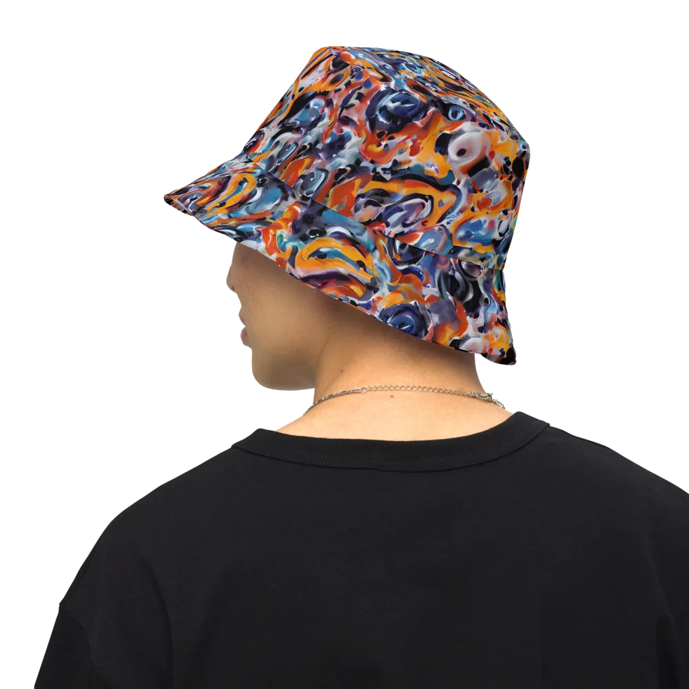 Molten Arcade on Reversible Bucket Hat — Back Inside