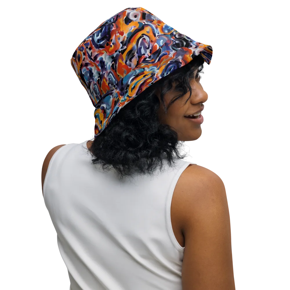 Molten Arcade on Reversible Bucket Hat — Right Outside
