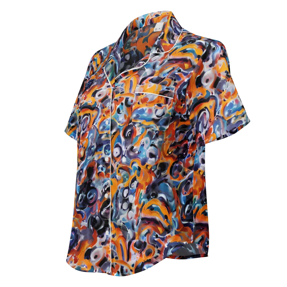 Molten Arcade on Women's Short Sleeve Pajama Top — Left Front