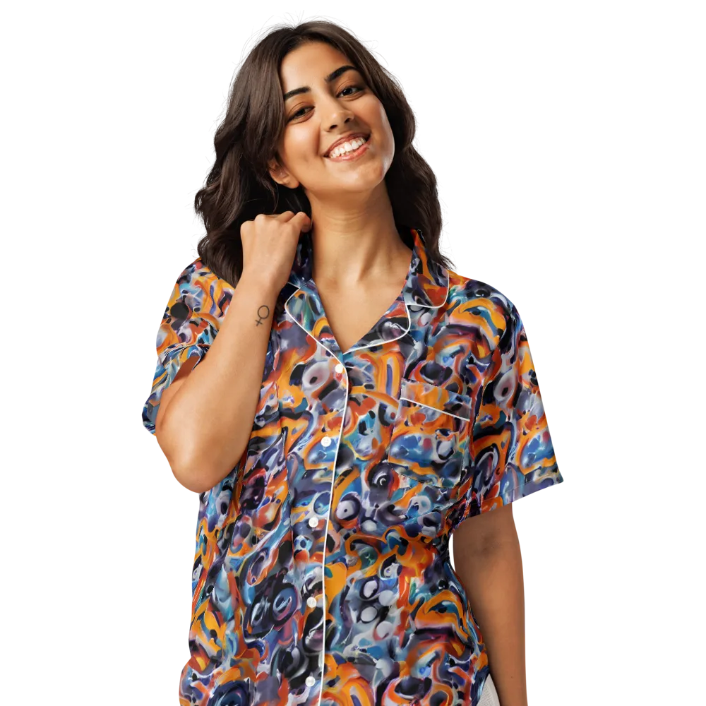 Molten Arcade on Women's Short Sleeve Pajama Top — Front