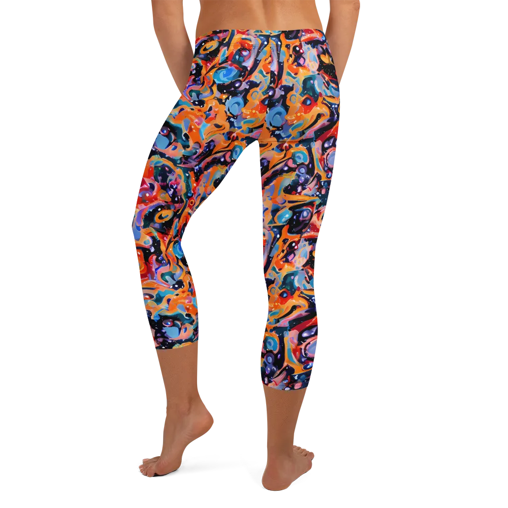 Molten Voltage on Capri Leggings — Back