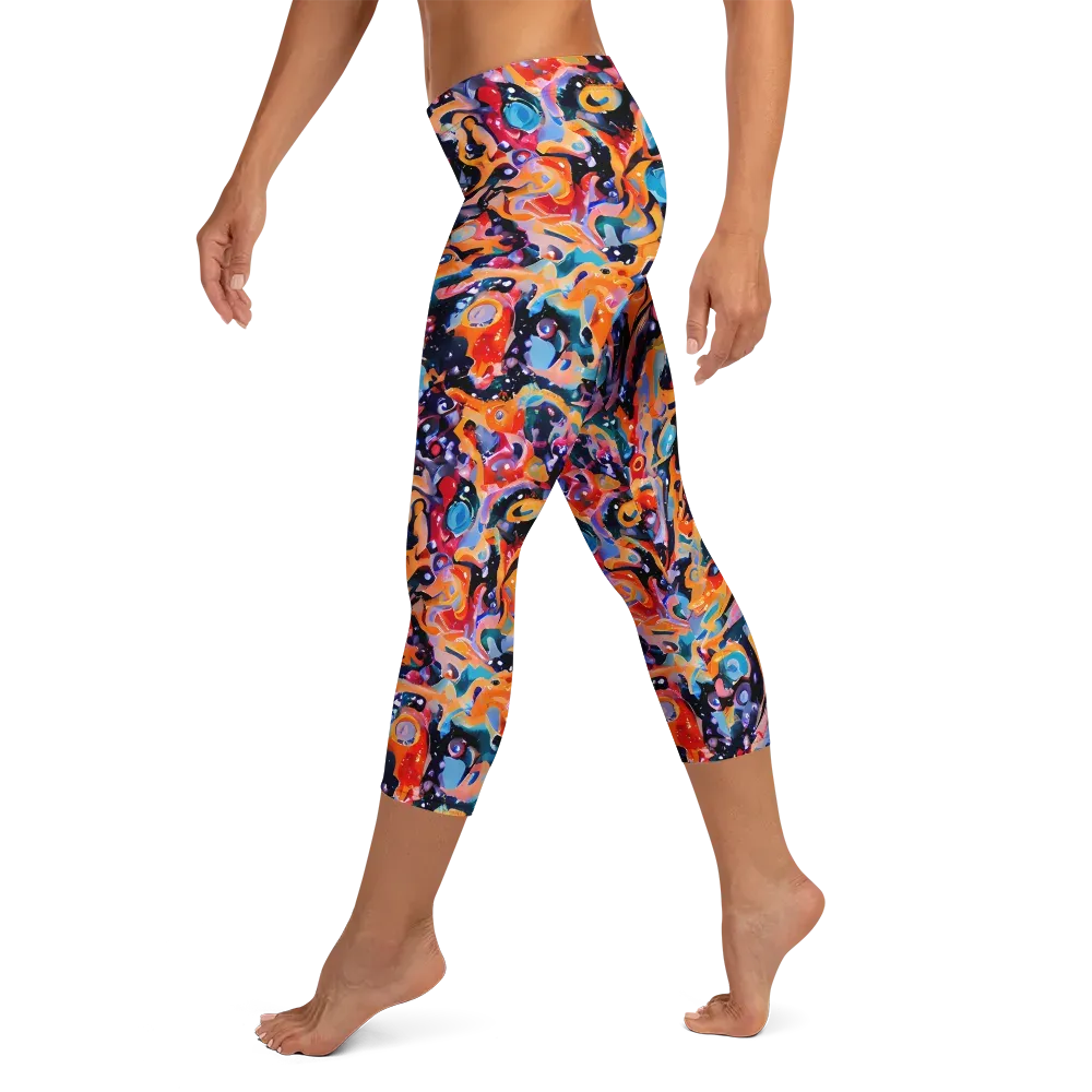Molten Voltage on Capri Leggings — Left