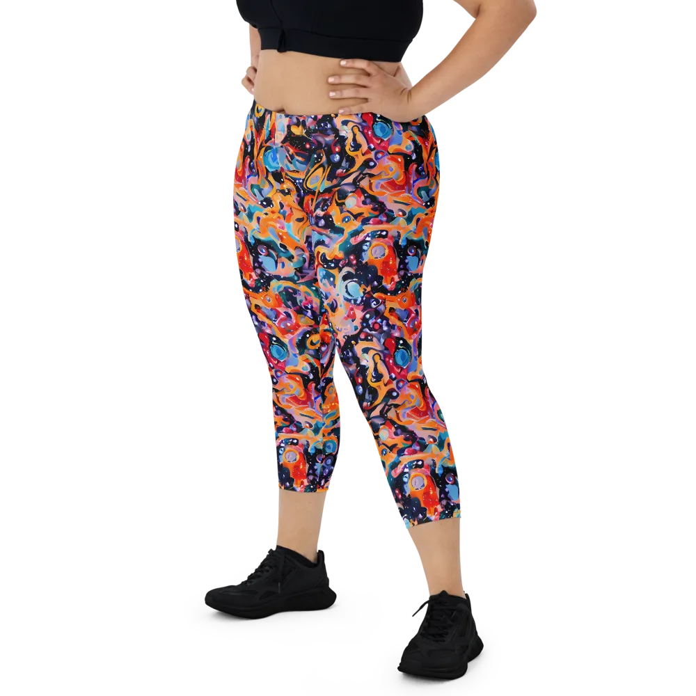 Molten Voltage on Capri Leggings — Front