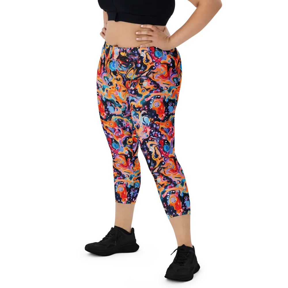 Molten Voltage on Capri Leggings — Front
