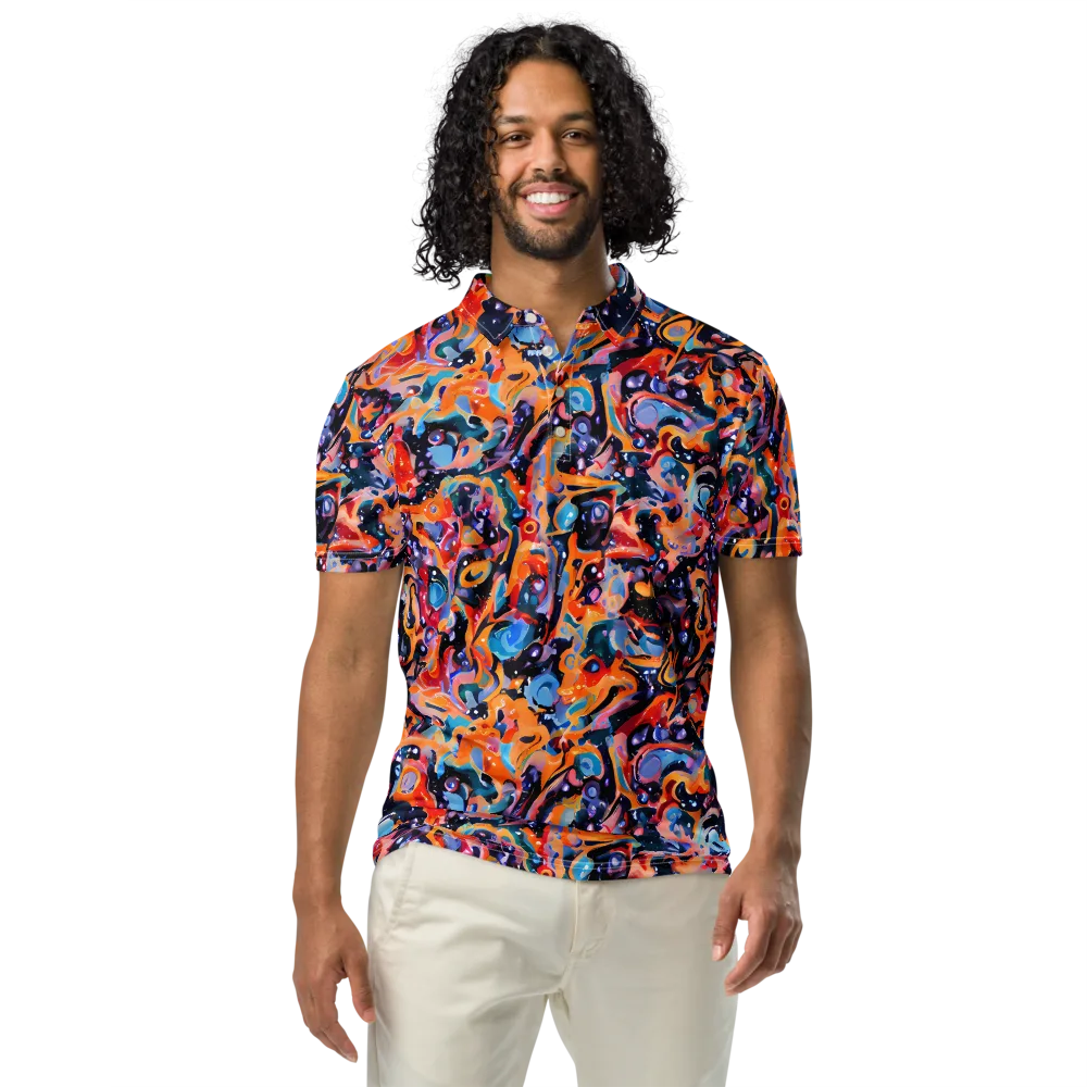 Molten Voltage on Men's Slim Fit Polo Shirt — Front