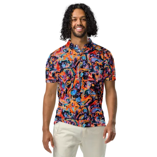 Molten Voltage on a Men's Slim Fit Polo Shirt