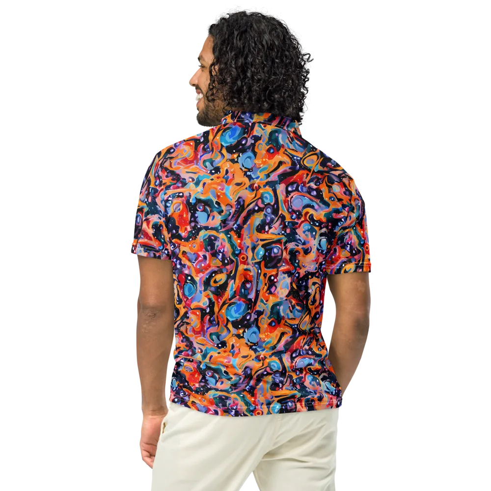 Molten Voltage on Men's Slim Fit Polo Shirt — Back