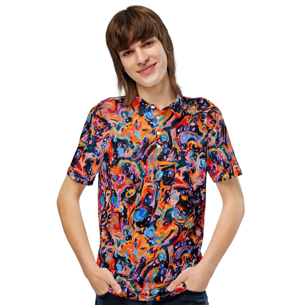 Molten Voltage on Men's Slim Fit Polo Shirt — Front