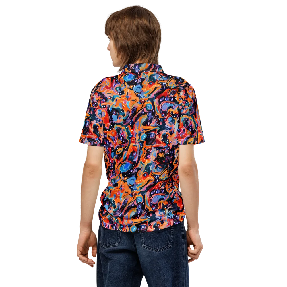Molten Voltage on Men's Slim Fit Polo Shirt — Back