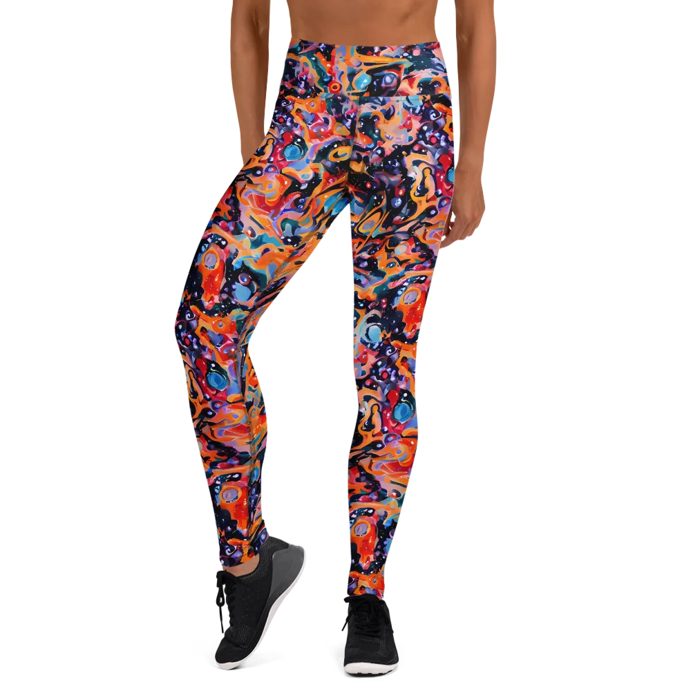 Molten Voltage on Yoga Leggings — Front