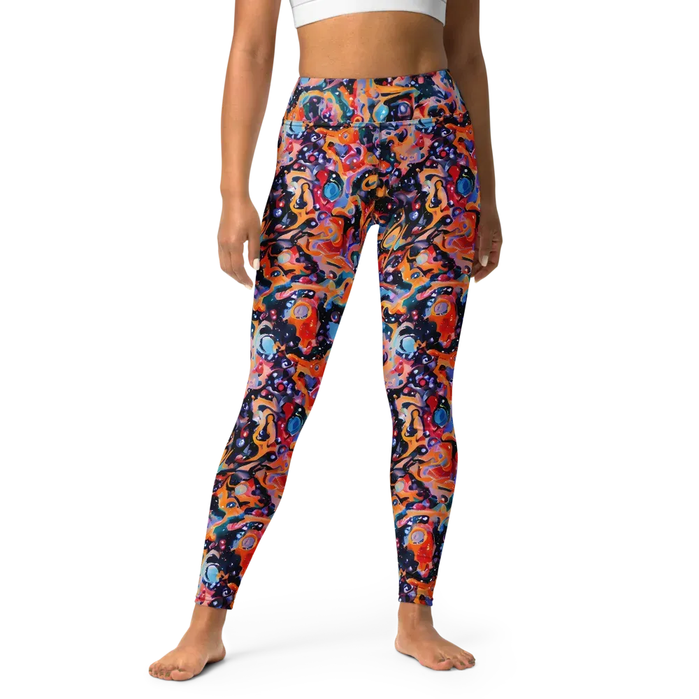 Molten Voltage on Yoga Leggings — Front