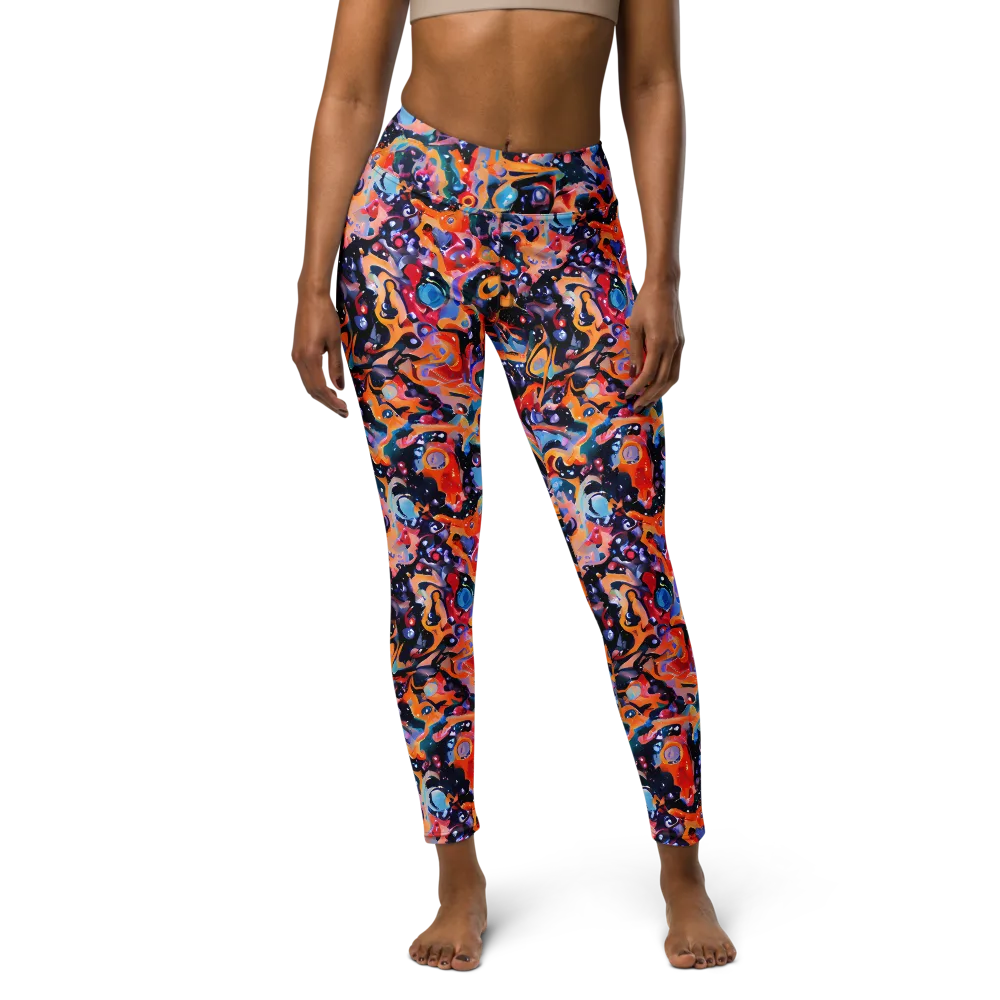 Molten Voltage on Yoga Leggings — Front