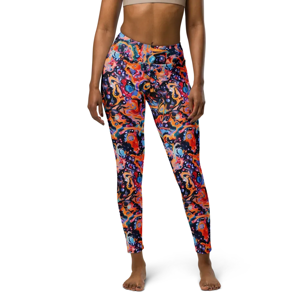 Molten Voltage on Yoga Leggings — Front
