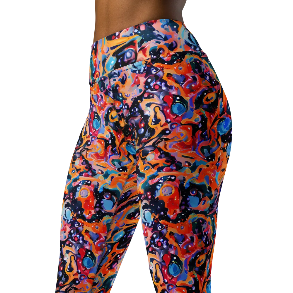 Molten Voltage on Yoga Leggings — Left Front