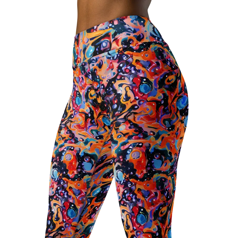 Molten Voltage on Yoga Leggings — Left Front