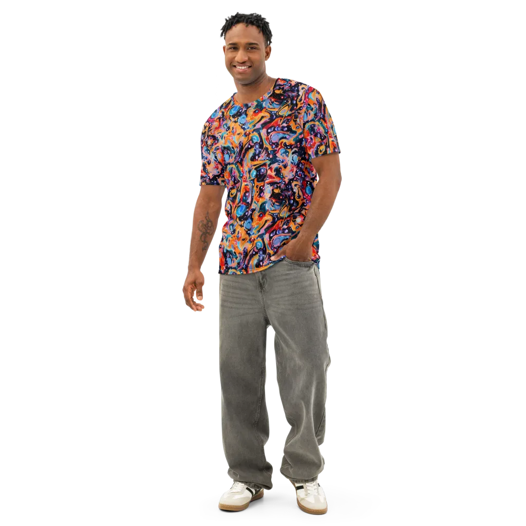 Molten Voltage on Men's Cotton Crew Neck T-Shirt — Front