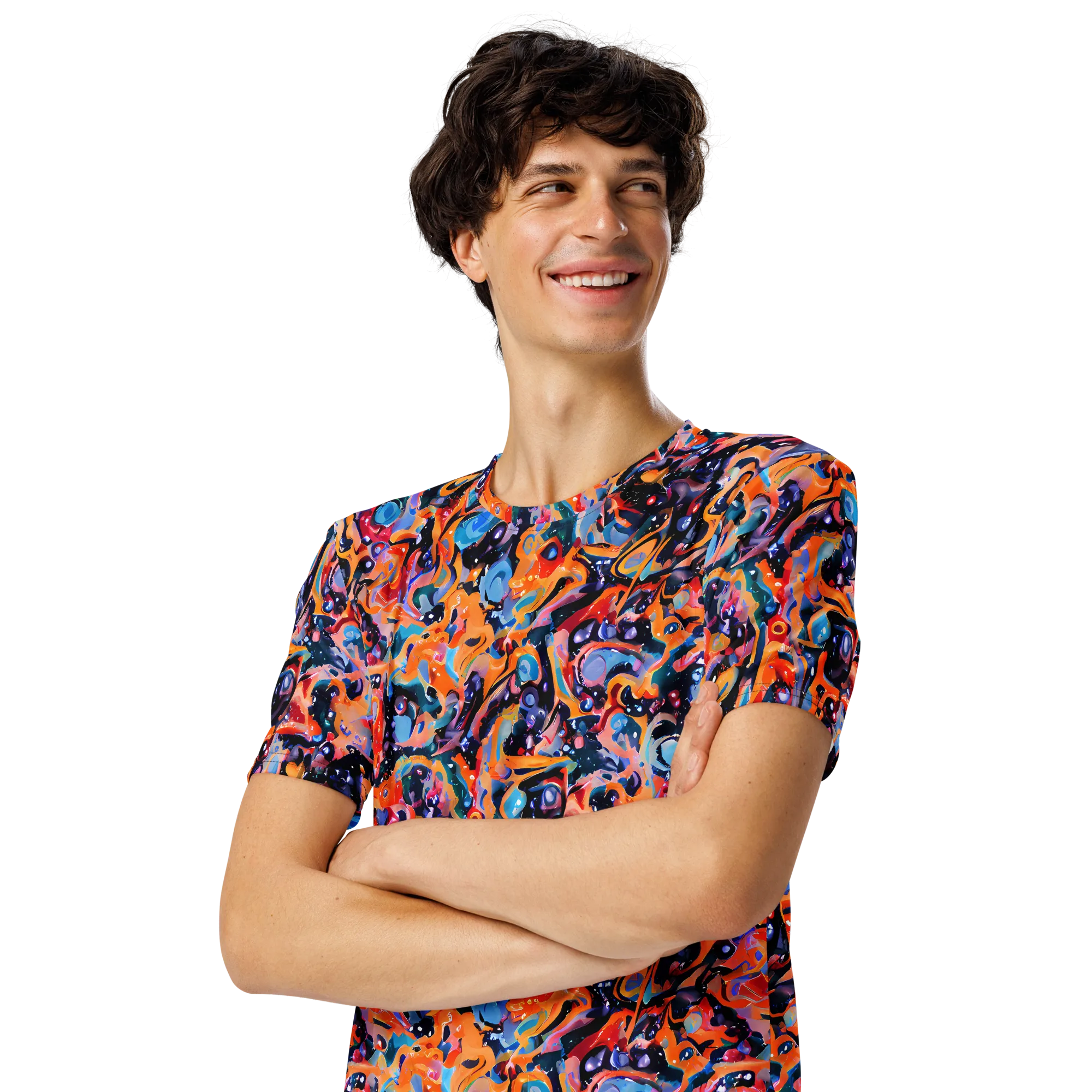 Molten Voltage on Men's Crew Neck T-Shirt — Left Front