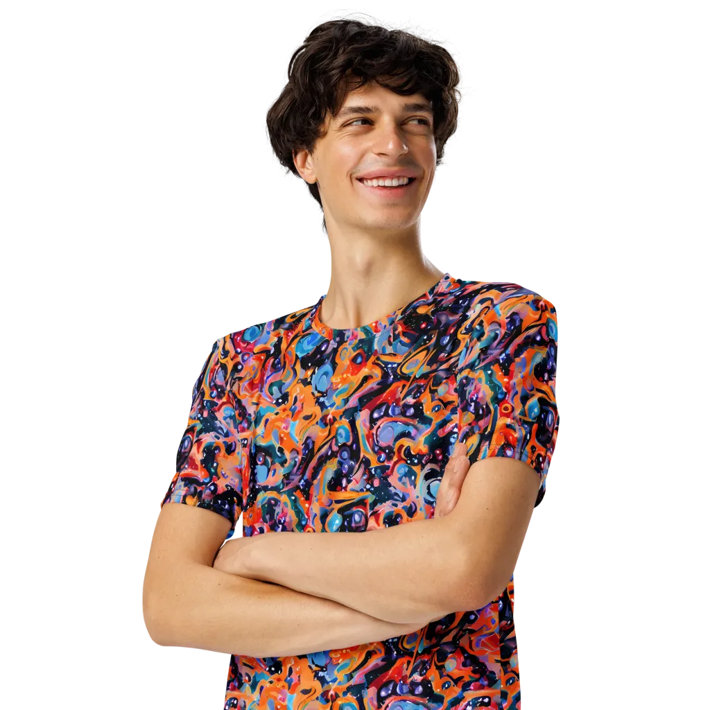 Molten Voltage on Men's Crew Neck T-Shirt — Left Front