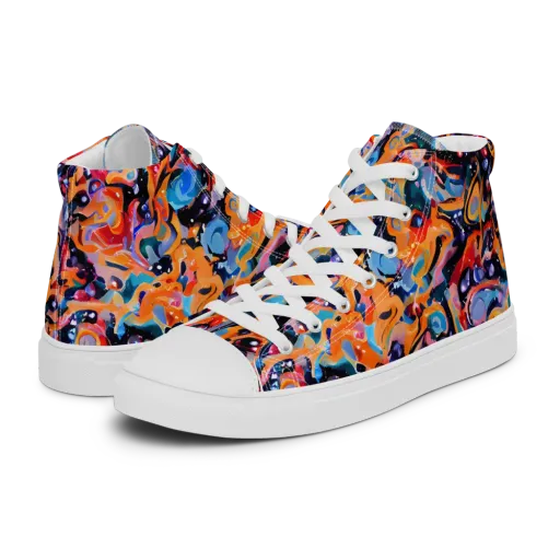 Molten Voltage on a Men's High Top Canvas Shoes