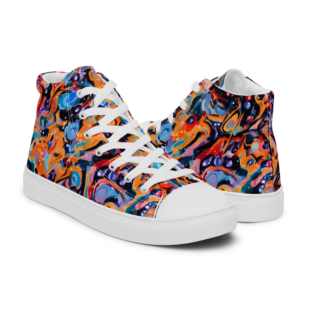 Molten Voltage on Men's High Top Canvas Shoes — Right