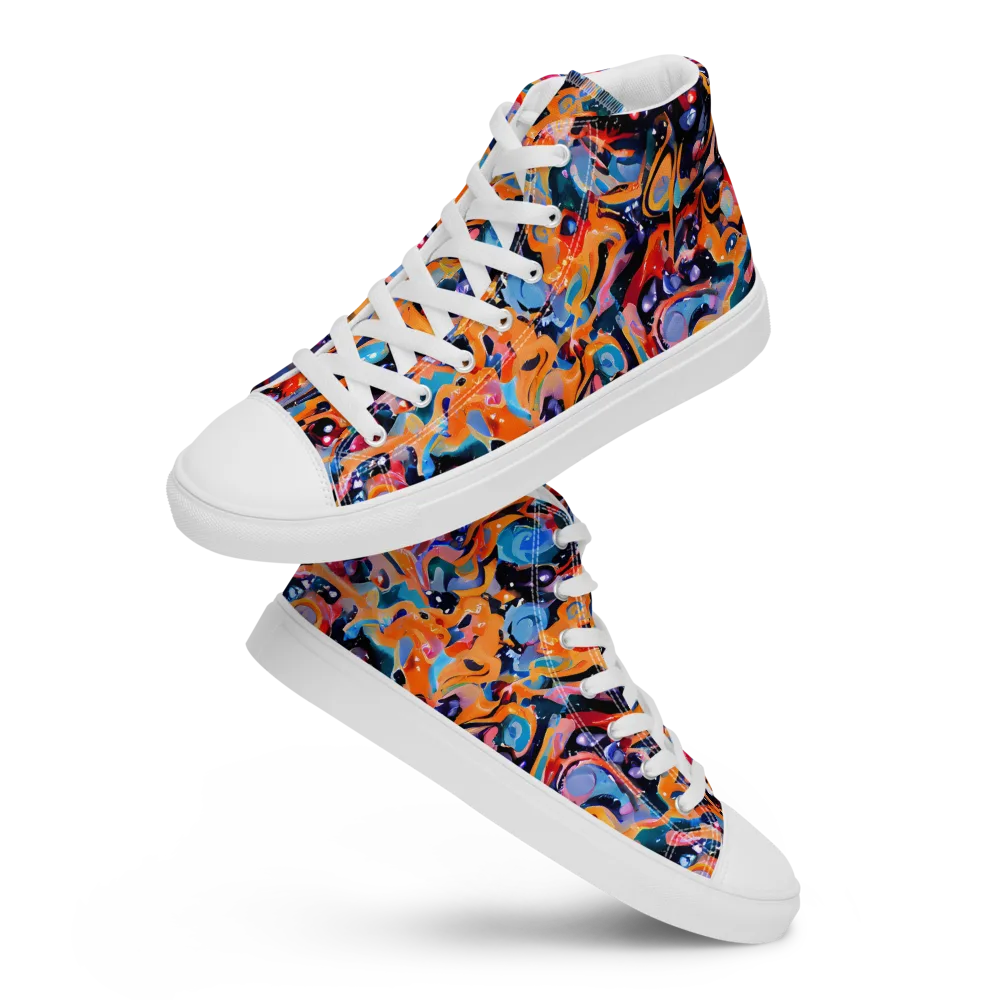 Molten Voltage on Men's High Top Canvas Shoes — Front