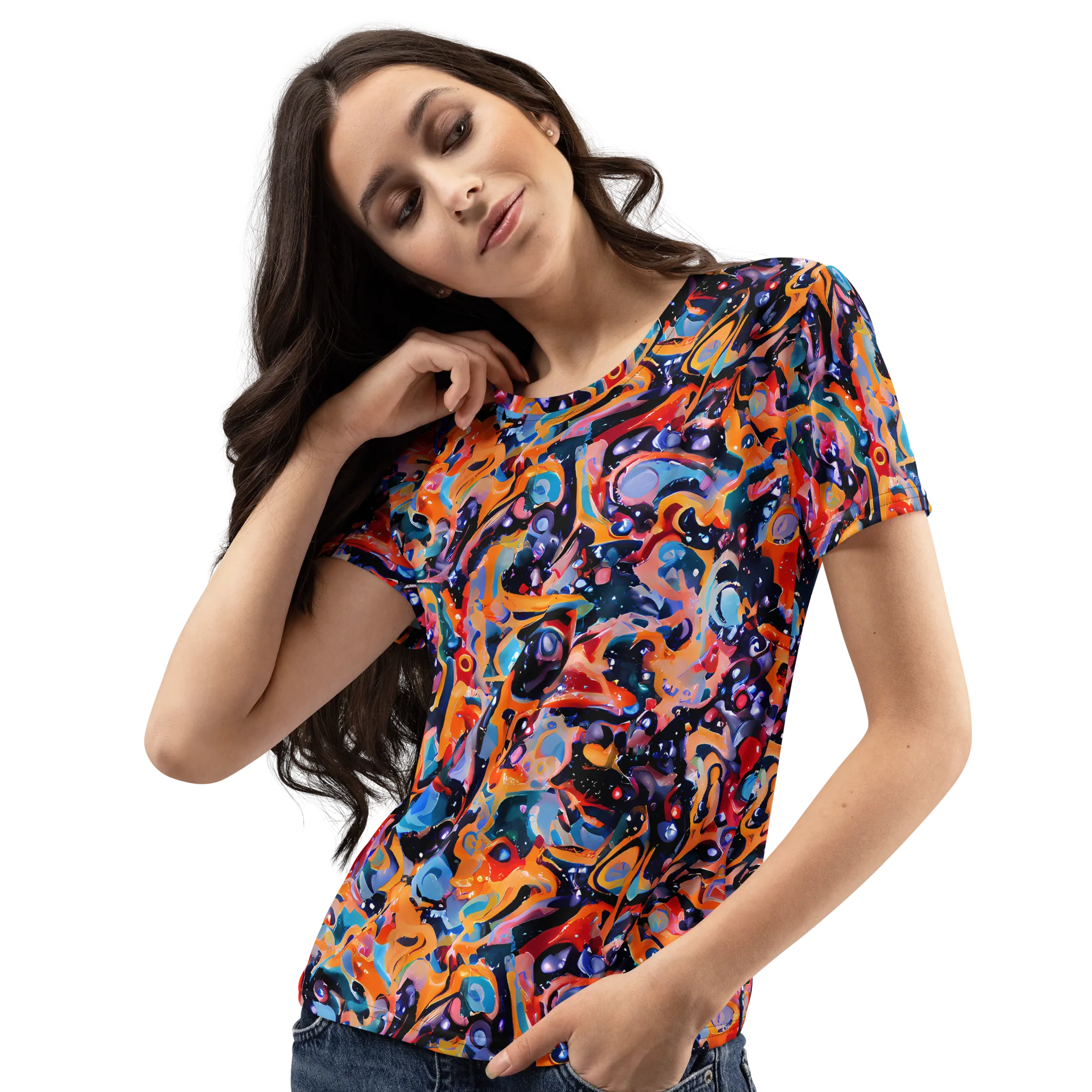 Molten Voltage on Women's Crew Neck T-Shirt — Left Front