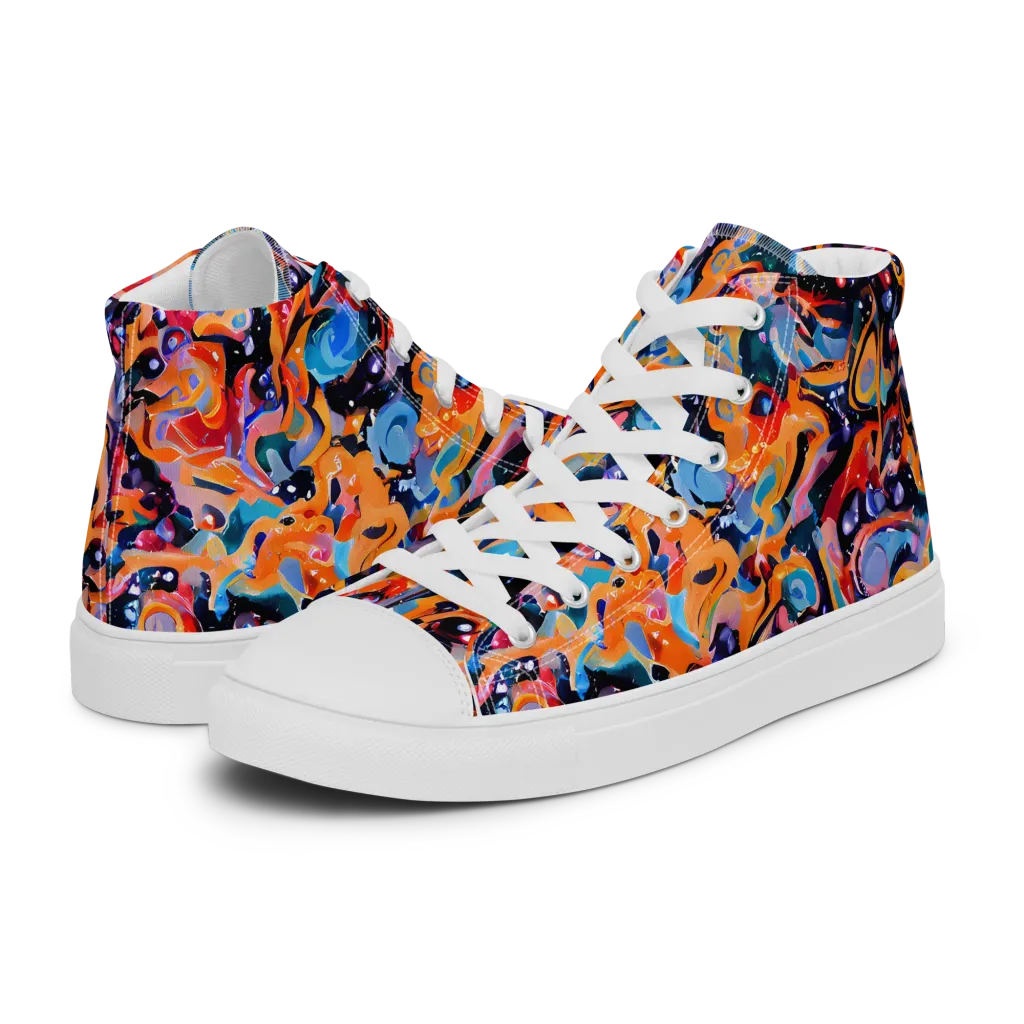 Molten Voltage on Women's High Top Canvas Shoes — Left