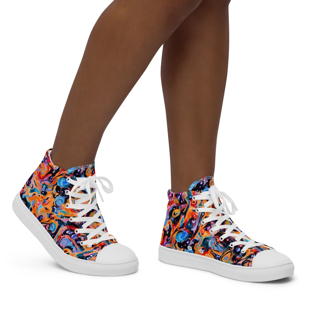 Molten Voltage on Women's High Top Canvas Shoes — Right