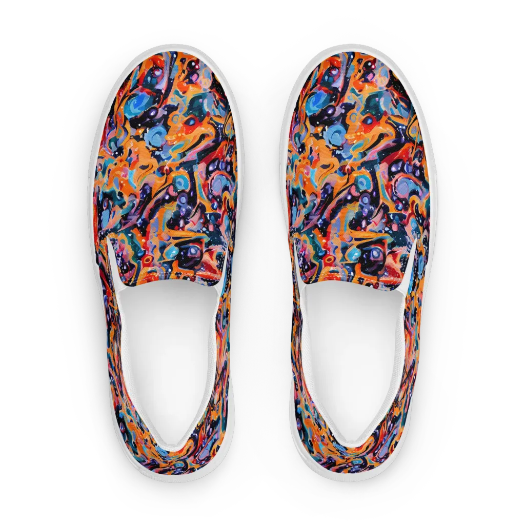 Molten Voltage on Men's Slip-On Canvas Shoes — Front