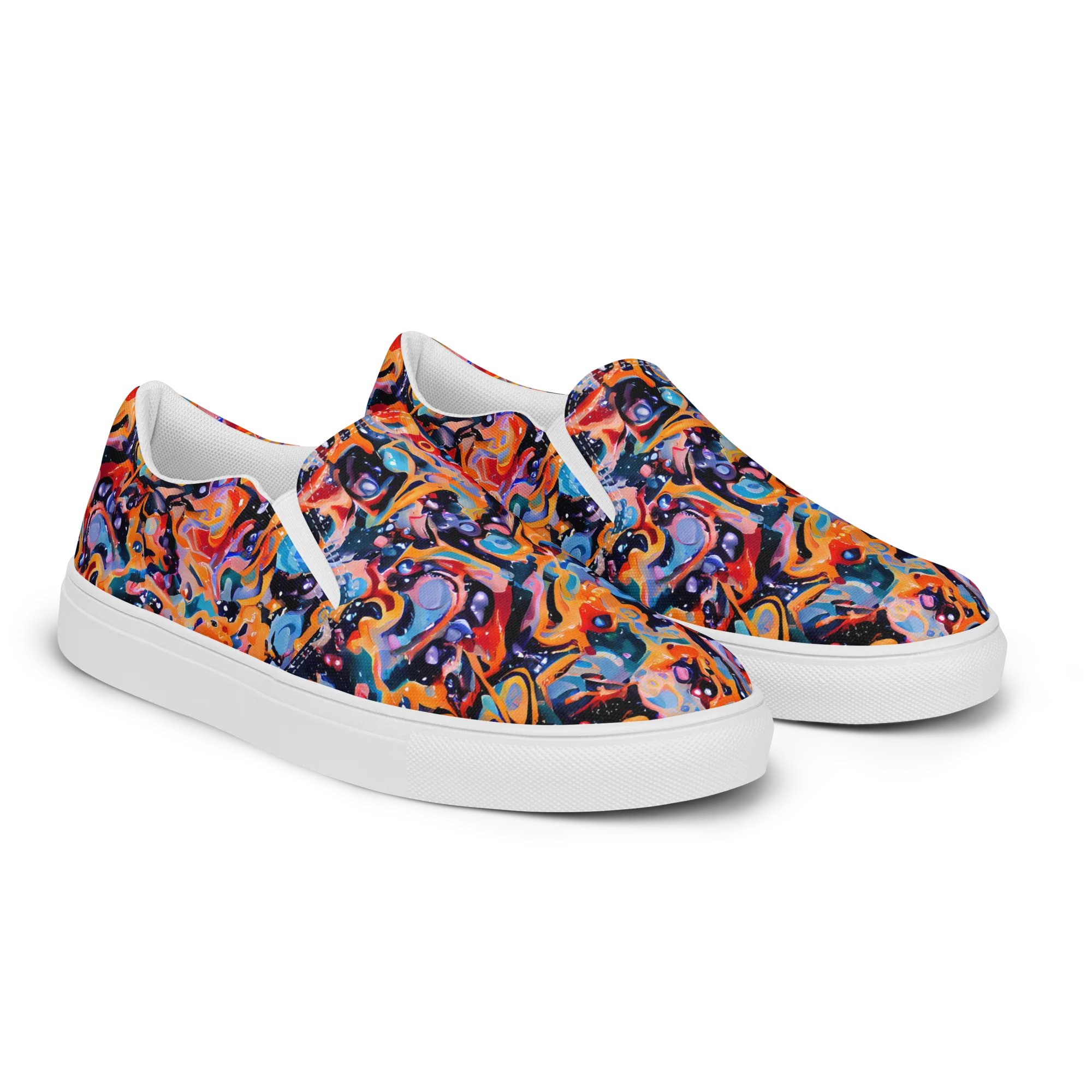 Molten Voltage on Men's Slip-On Canvas Shoes — Right Front