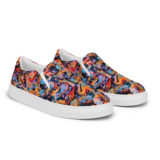 Molten Voltage on a Men's Slip-On Canvas Shoes
