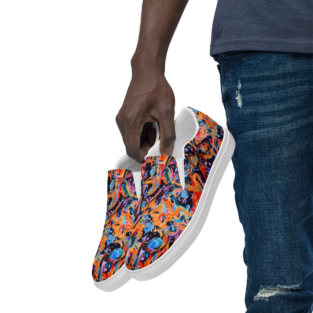 Molten Voltage on Men's Slip-On Canvas Shoes — Left Front