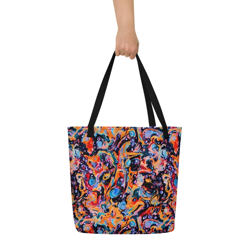 Molten Voltage on Large Tote Bag W/ Pocket — Front