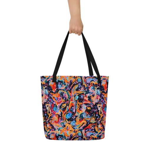 Molten Voltage on a Large Tote Bag W/ Pocket