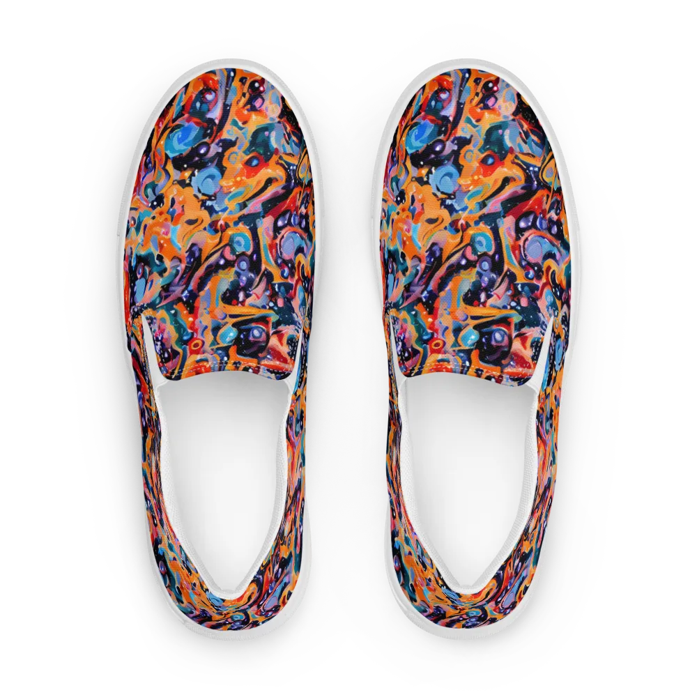 Molten Voltage on Women's Slip-On Canvas Shoes — Front