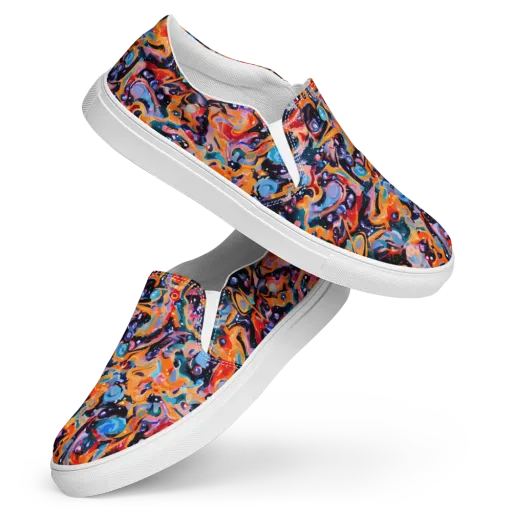 Molten Voltage on a Women's Slip-On Canvas Shoes