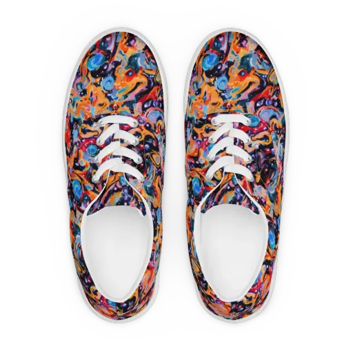Molten Voltage on a Men's Lace-Up Canvas Shoes